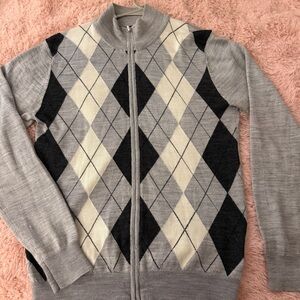 Classic men's zip-front sweater